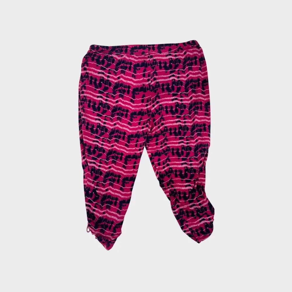 Cuddl Duds Smart Comfort 3X Jogger Pants Purple Drawstring Poly Spandex
